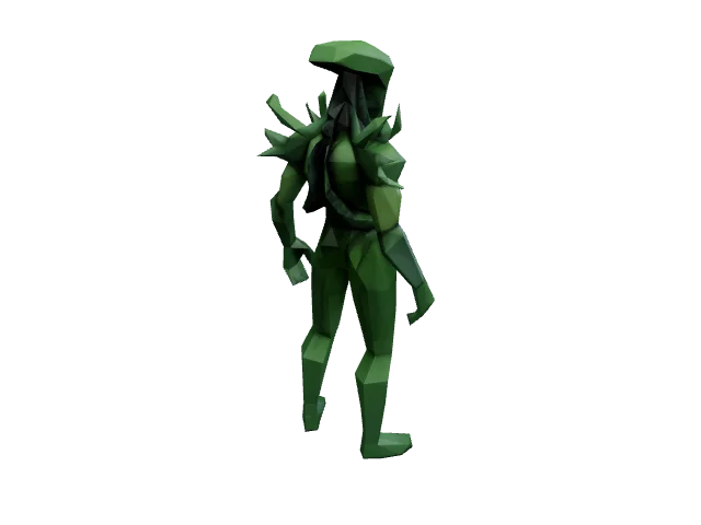 Green Alien Warrior