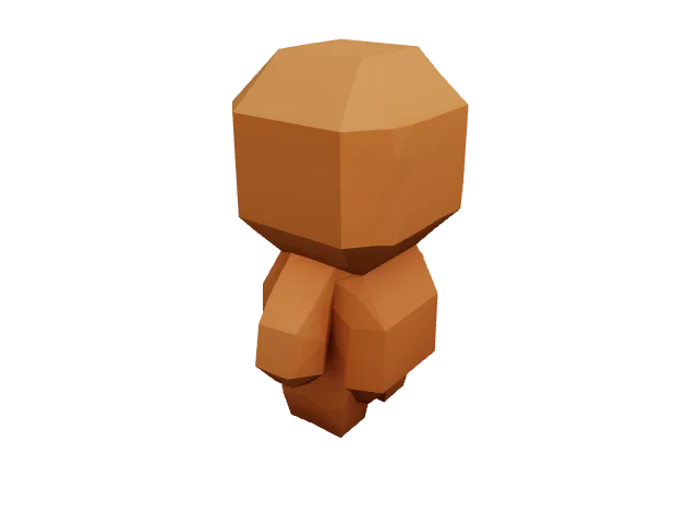 Orange Faceted Figure