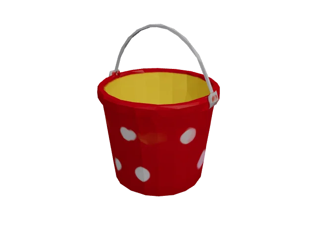Red Polka Dot Bucket — Props