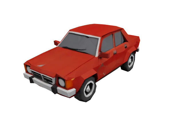 Red Sedan Car — Vehicles