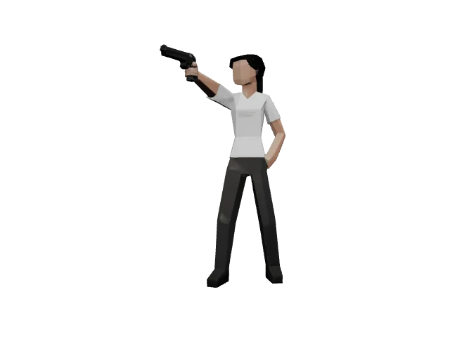 Woman Holding Gun
